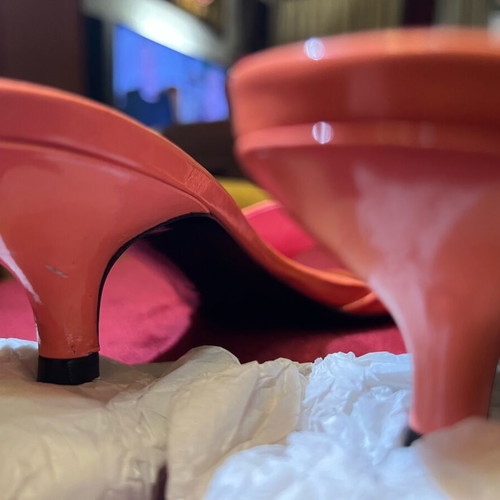 Gucci Margot sandals size 38 like new, sushi pink, 3.5cm heel