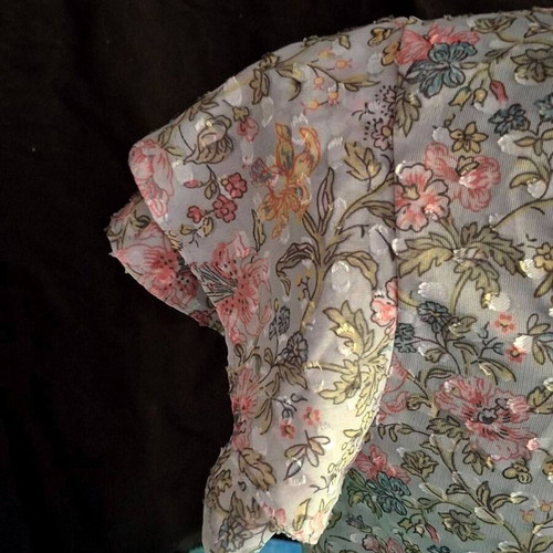 New Look Spring-Summer Blouse silk cotton size 34 colorful floral