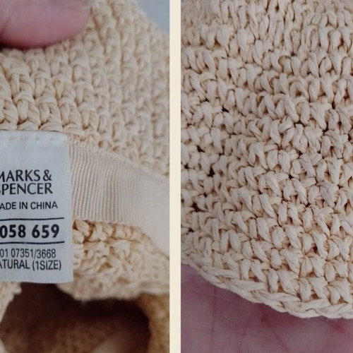 Two summer knit hats, one Marks & Spencer, size 57cm, like new