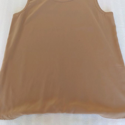 Women's long sleeveless top light brown like new