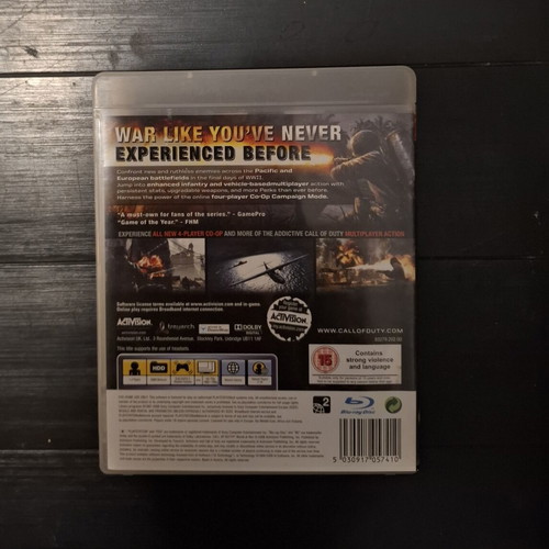 Call of Duty World at War PS3 παιχνίδι μεταχειρισμένο, shooting