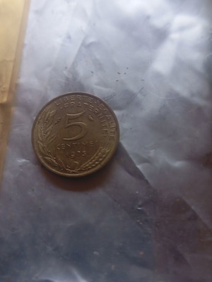 France 1973 5 cent coin like new