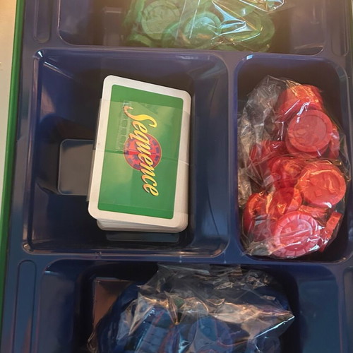 Sequence board game new, strategy with cards and chips