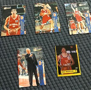 Κάρτες μπασκετικου ολυμπιακού σεζόν 1998-99 συν χαρτάκι Παναγιώτη Φασουλής 1994 πακέτο στα 20 ευρω