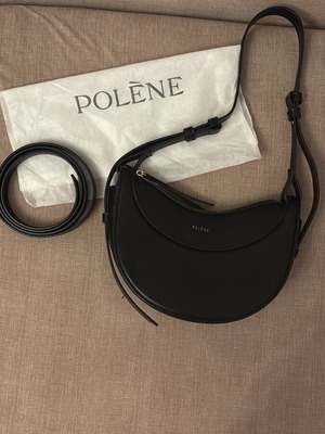 Τσάντα Polène Numéro Dix ώμου μαύρη καινούργια