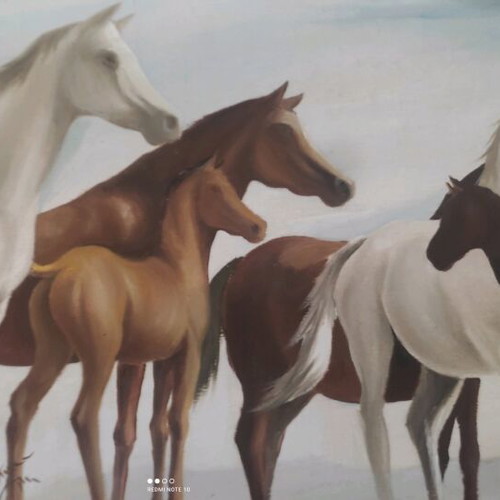 Signed acrylic painting 72x52 used, from 1992