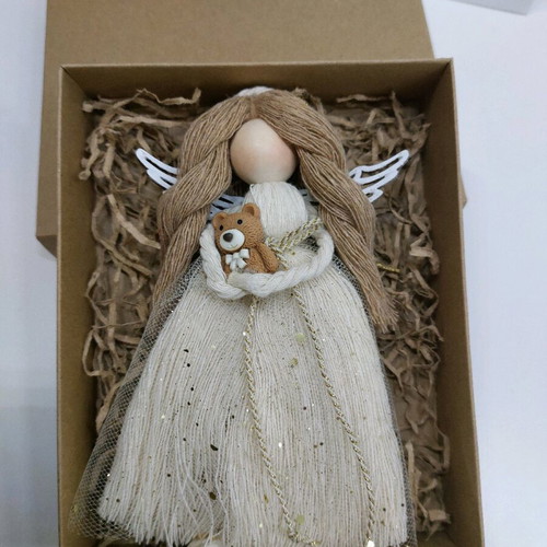 Handmade macrame angel new