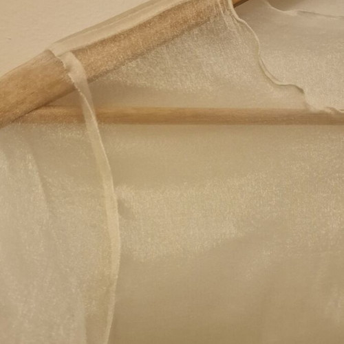 Sheer short-sleeve blouse like new, one size