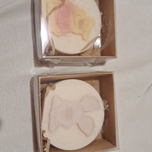Decorative candles set of 2, new, approx. 8 cm diameter