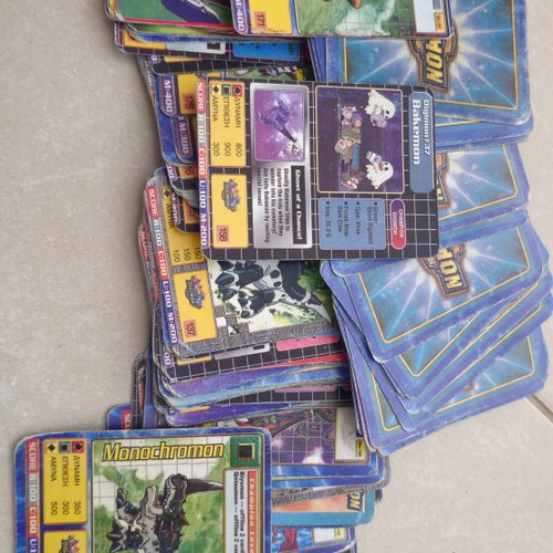 Digimon cards used, over 70 cards