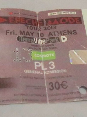 Depeche Mode concert tickets used, pack of 2