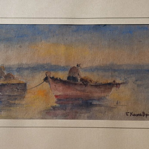 Two Watercolors S. Kakavrakas used