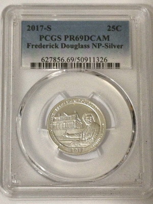 2017 USA Silver Proof Quarter Dollar PCGS PR 69 Frederic Douglas