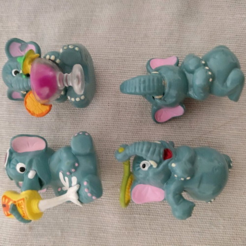 Kinder Surprise Elephants like new, set of 9 pcs, 3 cm