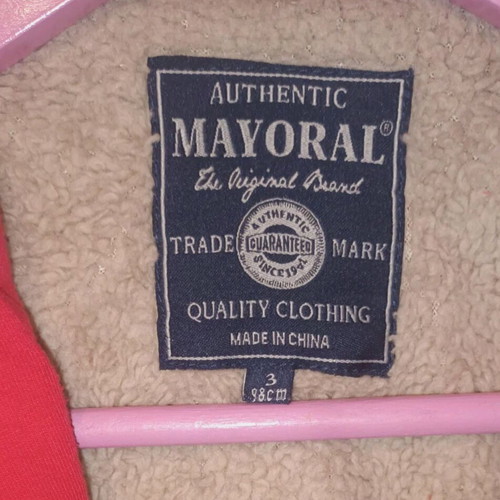 Mayoral boys' jacket used, fleece lining, size 98