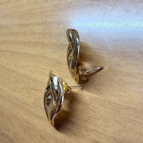 Gold-colored earrings new, unworn