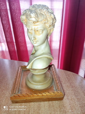 Statue of King David like new on wooden base