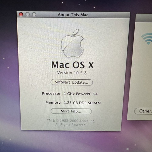 Apple PowerBook G4 15-inch laptop with original charger