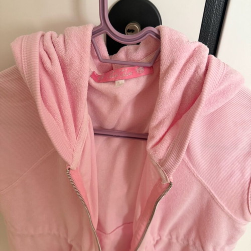 Zara short-sleeve terry jacket like new, pink colorful, size M