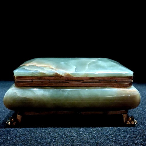 Vintage μπιζουτιέρα green onyx σαν καινούργιο