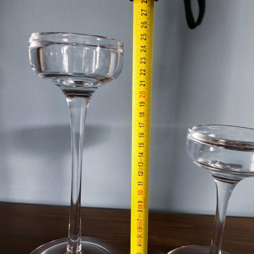 IKEA Blomster candleholders vintage 1999 like new, set of 2 glass