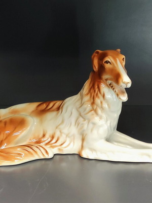 Royal Dux porcelain Russian Borzoi figurine like new