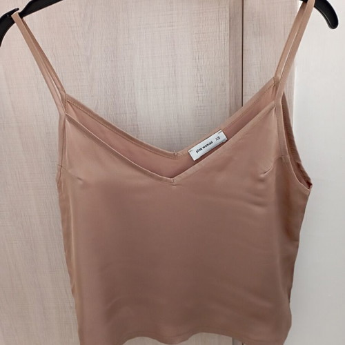 Satin blouse Pink Woman new, beige, size XS