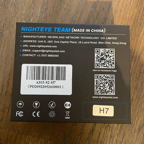 Led lamp H7 new