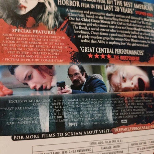 Let Me In Blu-Ray like new, thriller, horror