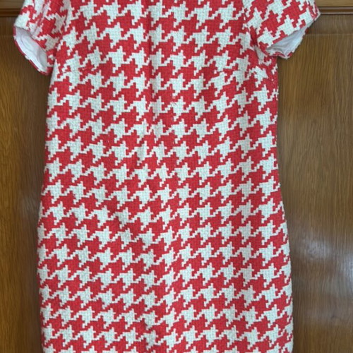 Benetton dress like new, white and red, size S