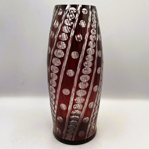 Art Nouveau glass vase ruby like new, 1885-1920