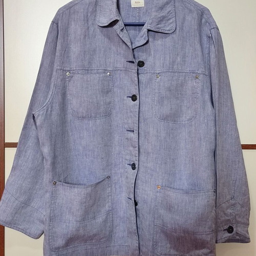 Sisley jacket blue size Medium used, 100% linen