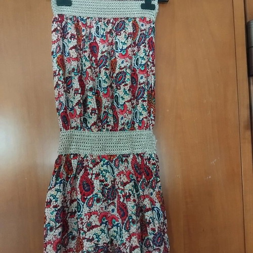 Strapless one-piece romper like new, multicolor, size M