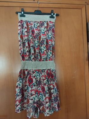 Strapless one-piece romper like new, multicolor, size M