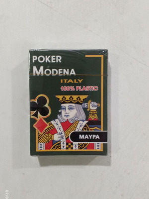 Modena playing cards black plastic new