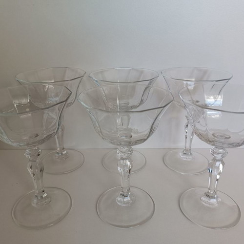 Set of 6 glasses for aperitif or wine used, 14 cm height