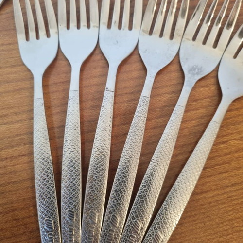 United Airlines vintage stainless steel cutlery set