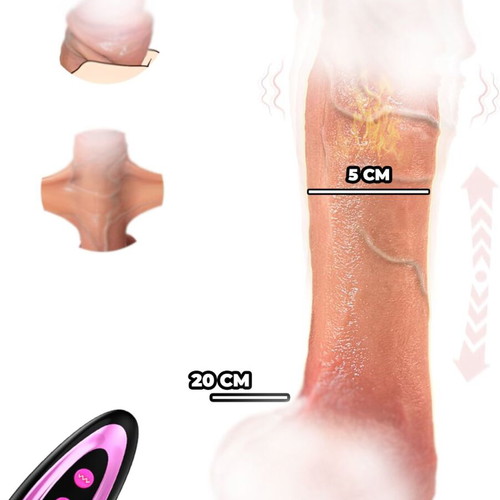 Ρεαλιστικό Dildo Σιλικόνης Καινούργιο με 10 Λειτουργίες Δόνησης και Θέρμανση