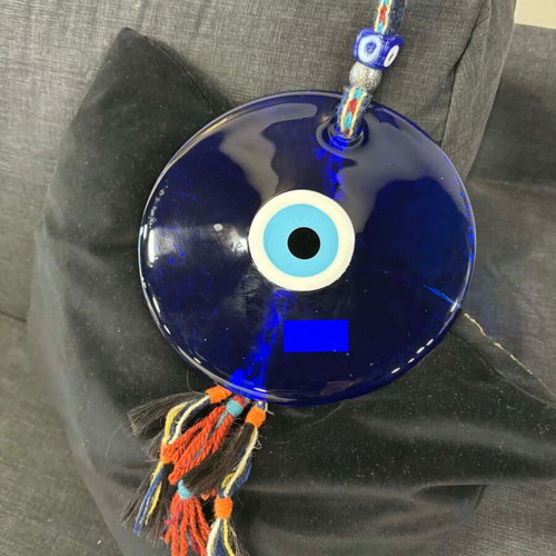 Large glass eye hanging good luck charm new 20 cm