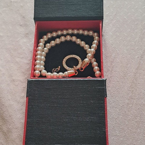 Vintage Choker necklace with pearls and rhinestones new from Dialynas