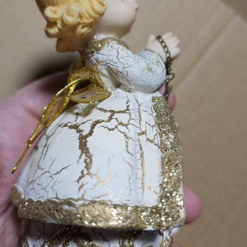 Ceramic decorative angel figurine used