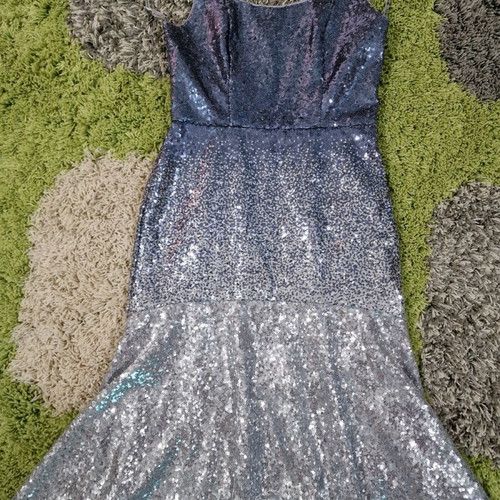 Chi Chi London maxi sequin dress like new, grey, size M