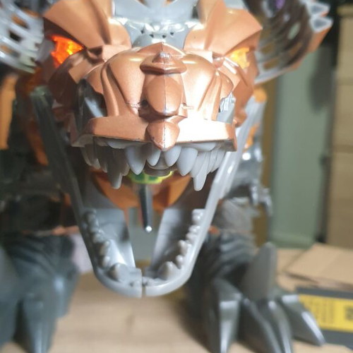 Grimlock Transformers movie figure 50cm used with Optimus mini figure