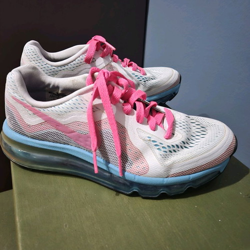 Nike Airmax 2014 athletic shoes like new, size 36.5, white and pink