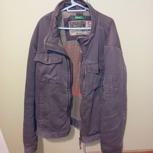 Benetton jacket used, size Medium, gray
