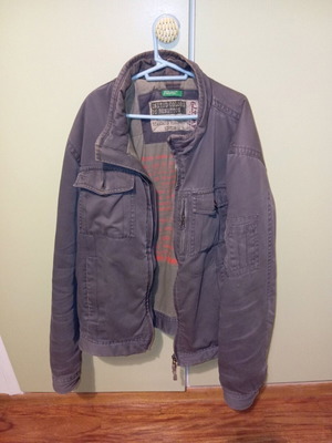 Benetton jacket used, size Medium, gray