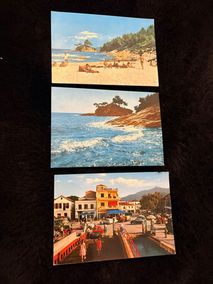 Set of 3 vintage Thasos postcards - Limenas and Makryammos like new