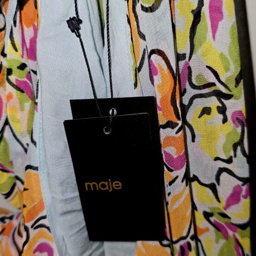 Maje Rawaiene maxi floral dress with cut-outs new, colorful