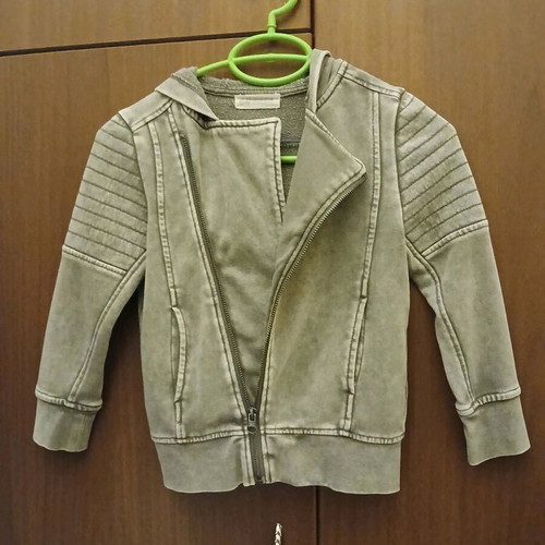 H&M Fall Jacket with Hood for 6-Year-Old Boy, Used, Gray