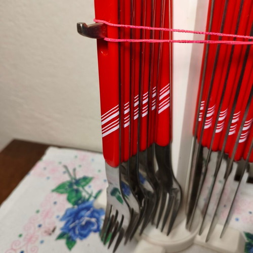Vintage 1970s Cutlery Set 24 Pieces Made in Poland Like New